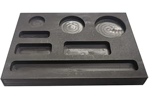 NC LLF Graphitgussform für Barren aus Metall, zum Verfeinern von Schrottbalken, für Münzen, Graphitform, 7-in-1