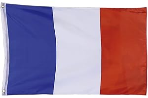 SPARKLERS CLUB Drapeau France 150x90cm en tissu de haute Qualité Bleu Blanc Rouge pour Supporter de l'équipe de France, Idéal pour Supporter l'équipe de France pendant la Coupe du Monde de Rugby ou de Football