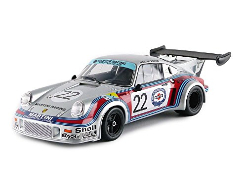 Norev - 187424 - Porsche 911 RSR Turbo 2.1 - Le Mans 1974 - Scala 1/18 - Argento/Rosso/Blu