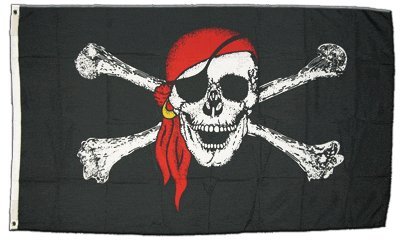 Flagge Pirat mit Kopftuch - 60 x 90 cm