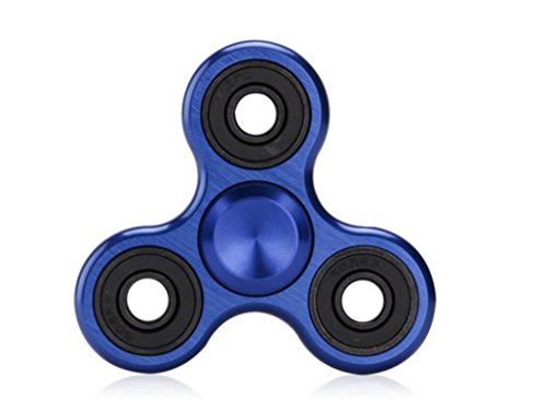HaoYiShang Aluminium alloy Spinner Tri-Spinner Fidget Toy The Anti-Anxiety 360 EDC Focus Toy for Kids & Adults - Best Stress Reducer Relieves ADHD Anxiety and Boredom Cube Bearing (blue)