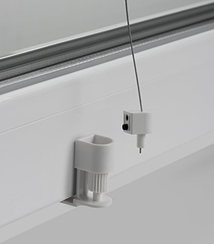 DESWIN Plissee KlemmFix – 30 x 110 cm WEISS – verspannt (inkl. 4x Klemmträger / Klemmhalter) - 5