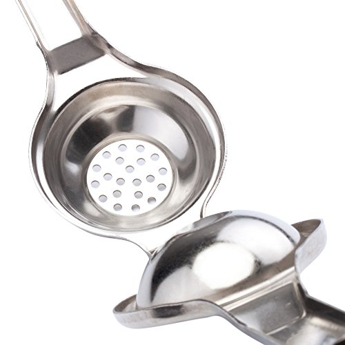 Zitronenpresse – Edelstahl rostfrei + spülmaschinenfest inkl. IngwerReibe / ZitronenReibe und Stoffbeutel - 3