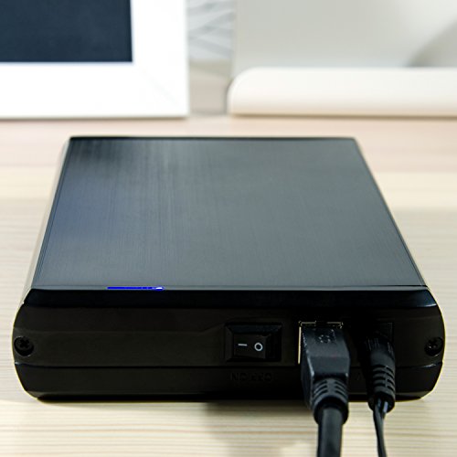 CSL – 3,5″ (8,89cm) USB 3.0 (Super Speed) externes Festplatten (HDD) Gehäuse (Case) für SATA I / II | Aluminium | Optik Alu gebürtstet | kompatibel zu USB 2.0 - 3