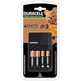 Duracell Cef14 4 Saat Pil Şarj Cihazı, 1 Adet + 2'şer Adet Şarj Edilebilir AA ve AAA Pil + 2 Adet 2'li Şarj Edilebilir AA 250