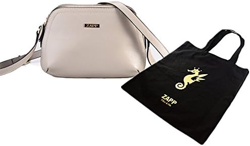 ZAPP- 'Thrice' pebbled leather handbag (color: gray)
