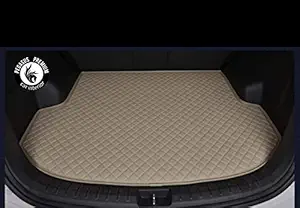 Pegasus Premium Naapa Leatherite Double Stiching Car Trunk/Boot/Dicky Mat for Maruti Ciaz (Beige)