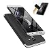 Produktbild Samsung Galaxy J6 Plus Handyhülle + Displayschutzfolie, LaiXin Samsung Galaxy J6 Plus Hülle 360 Grad PC Plastik Hard Case Cover Fall-Abdeckung Schutzhülle mit Panzerglas - Silber/Schwarz