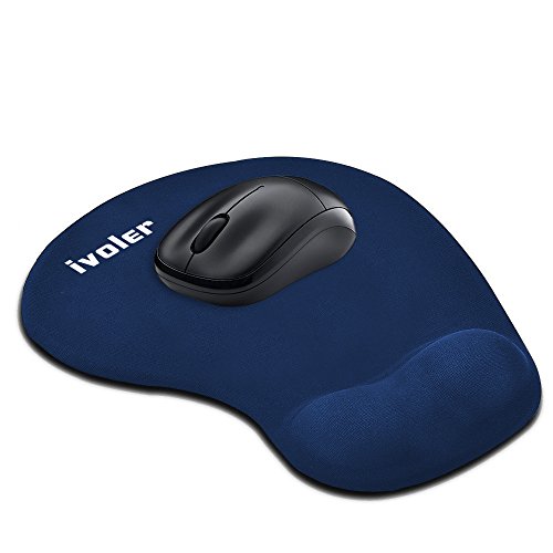 iVoler Mauspad mit Handauflage aus Gel Ergonomisches Office Komfort Mousepad Gelkissen Maus Pad zur Entlastung des Handgelenk, Rutschfeste Gummi Unterseite für Computer, PC und Laptop – Blau - 7