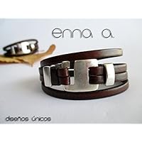 Brown Lederarmband Doppelt