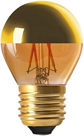 GIRARD SUDRON15653-LED 45mm Golfball G45 LED Filament Lightbulb Lamp with Gold Crown, E27 (ES Edison Screw, Warm White, 300 Lumens, Dimmable, 4 W, Golden Cap Clear