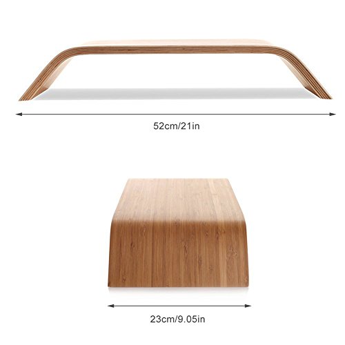 Gearmax® Universal Desktop Halterung Computer Monitor erhöhen Bambus Ständer Unterlage Monitorständer für iMac PC Notebook Laptop - 4