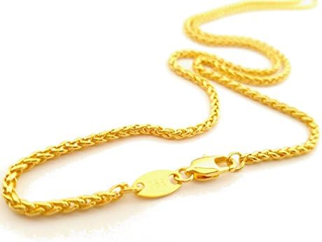 Argos Source 22 inch 18ct Braided Wheat Rope Chain Necklace 2.5mm thick
