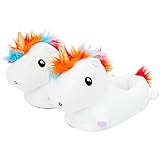 TMR GLOBAL Valentines Gift Adult Size 4-9.5 Unicorn Light Up Slippers| Unicorn Slippers | One Size Cup Design