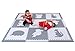 Produktbild meiqicool Schaumstoff Play Mat Schaumstoff Boden Fliesen Boden Puzzles playmats & Boden Fitnessraum für Kinder, Kinder große Boden Fliesen (188 x 188 x 1,4 cm) 6014BH