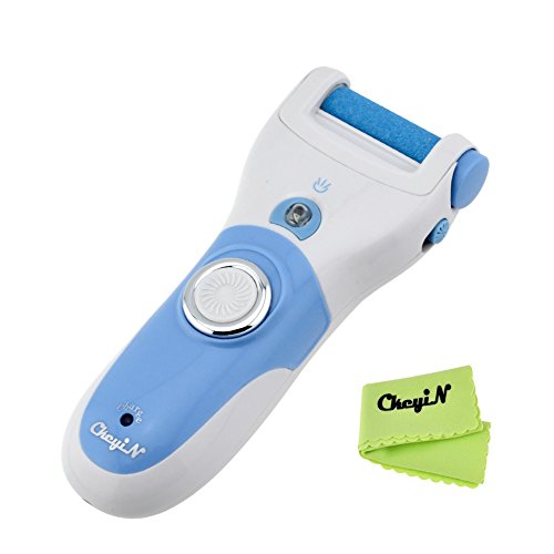 Ckeyin® Electrical Hard Skin Remover, Powerful Callus Remover Rechargeable Professional Pedicure Device, Professional Portable Pedicure Device, Includes 3 extra Rollers