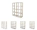 Produktbild tenzo 2324-083 Art Designer Regal/Raumteiler 2 x 4 Holz, Warm Grey/Eiche, 36 x 120 x 156 cm