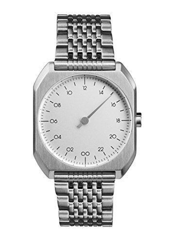 slow Mo 01  alle Silber Stahl Zifferblatt Unisex Quarzuhr mit Silber Zifferblatt Analog-Anzeige und Silber Edelstahl Armband slow Mo 01  alle Silber Stahl Zifferblatt Unisex Quarzuhr mit Silber Zifferblatt Analog-Anzeige und Silber Edelstahl Armband