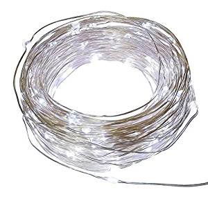 Solarbuy24 - Guirnalda solar para jardín o exterior, alambre de cobre, 210 ledes, resistente al agua (blanco)