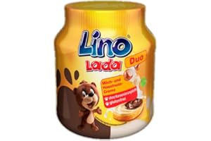 Lino Lada Duo - Milch und Haselnuss Creme, 350g Glas - BLUE BUTTON GOODS