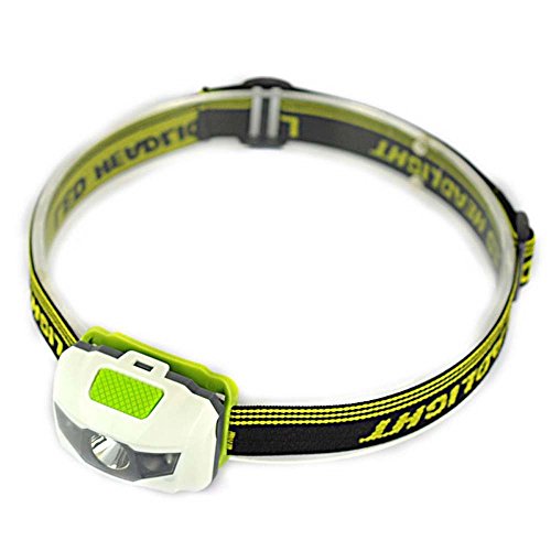 WannaBi Superhelle Mini Stirnlampen R3 + 2 rote LED-Strobe kopf taschenlampe für Camping Jagen Radfahren Angeln lessen Arbeiten,Pack of 2 - 4