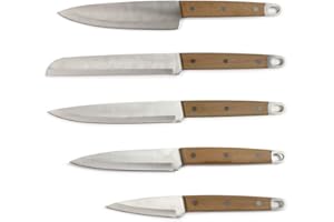 Livoo - Zestaw 5 noży MEC129 - nóż szefa kuchni, nóż do chleba, nóż kuchenny, nóż do krojenia, nóż biurowy