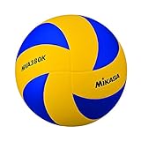 Balón Voleibol Unisex Adulto Mikasa MVA-380K Balón, Unisex Adulto, Azul/Amarillo, 5