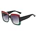 Produktbild Sonnenbrille Damen, Sonnena Damen Vintage Übergroße Platz Linse Sonnenbrille Frauen Outdoor Mode Gradient Polarisierte Glasses Fahrbrille Sportbrille (C)