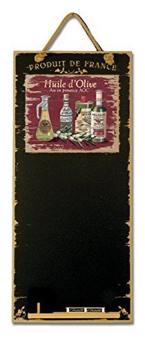 Memotafel Olive Oil Vintage 60 x 26,5 Kreidetafel Tafel mit Kordel Wandtafel Deko Schreibtafel