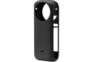 JOYSOG Protective Case for Insta360 X3 Panoramic Action Camera, Silicone All-Round Cover - Black