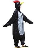 Hstyle Unisex-Erwachsene Onesies Kigurumi Pyjamas Tier Kostüme Cosplay Cartoon Nachtwäsche Schwarz Huhn M