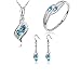 Produktbild Angebote Halskette + Ohrringe + Armband Schmuck-Set gemischte Boho-Kette (hellblau)