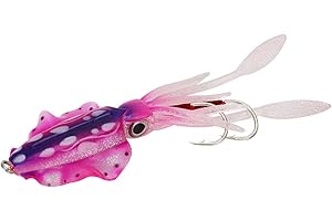 ANCLLO El mejor señuelo de pesca de calamar para agua salada y agua dulce para lubina, bacalao y peces de roca en este señuelo