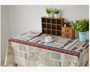 Beddingleer Cotton &amp; Linen DIY Pattern Style Rectangular Tablecloth Elegance to any Accasion or Special Event, Perfect Photography Props, 140CM X 220CM (Style#12)