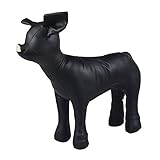 Hochwertiges PU-Leder Schaufensterpuppe Hund aus Leder in 3 Größen für Hundebekleidung, Schwarz/Weiß, Zubehör für Hunde