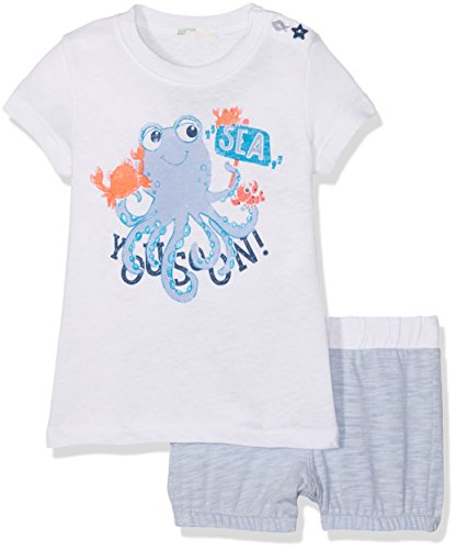 Benetton Baby-Jungen Bekleidungsset Set T-Shirt+Shorts
