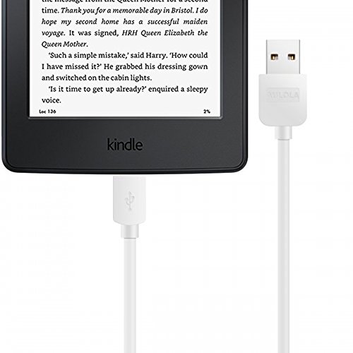 Extra lange Weiß Ersatz-USB-Ladekabel Weiß Daten-Sync-Kabel Ladekabel für Amazon Kindle/Kobo E-Book Reader geprägt, 3 G, WIFI, Kindle Touch, Kindle Paper White