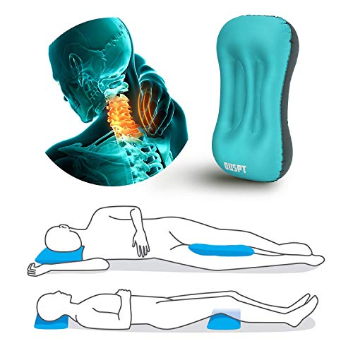 Aufblasbares Camping Kissen,Aufblasbares Kopfkissen,Leichtes Reisekissen Luft-Kissen,Camping Pillow für Camping, Reise, Draußen Bequemen Schlaf Kissen … (Blau) - 4