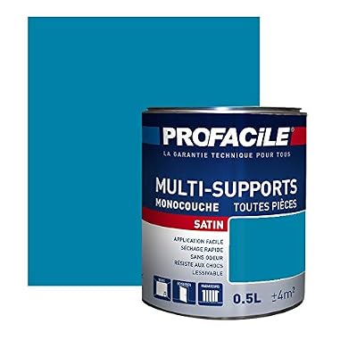 PROFACILE Peinture multi-support intérieur couleurs, PROFACILE 0.5 litre Bleu acapulco