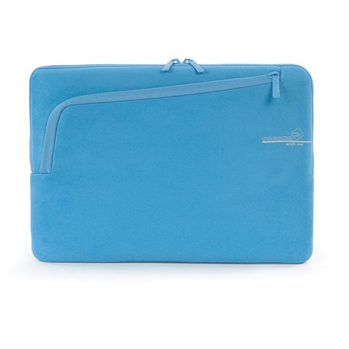 Tucano With me Mikrofiber Hülle mit Aussenfach für MacBook Pro und MacBook Pro Retina Display bis 39,1 cm (15,4 Zoll) himmelblau