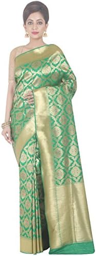 Indian Ethnic Pure Banarasi Silk Light Green Banarasi Saree