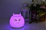 Amagle Silikon LED Nachtlicht mit 7 Beleuchtung Touch Schalter USB Nachtlichter Nachttischlampen Schlummerleuchten Stimmungslichter Weiche Silikon Lampe für Kinder Baby Tisch Zimmer Schlafzimmer - 5