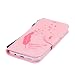 Samsung Galaxy S7 Edge Strap Lanyard Case,Samsung Galaxy S7 Edge Flip Leather Case,Herzzer BookStyle Elegant Synthetic [Feather Pattern] Folio Wallet Case Shell Holster Credit Card Slots Holder Stand Function Magnet Closure Anti-Drops Dustproof Protective Shell Phone Case Mobile Cover Protect Skin for Samsung Galaxy S7 Edge + 1 x Pink Cellphone Kickstand + 1 x Pink Stylus Pen - Pink