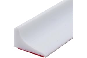 DECORDWELL 2M Barrera Agua Ducha, Tira Impermeable Sellado Embellecedor Copete Encimera Cocina, Barrera de Agua Autoadhesivo, Tira De Silicona Tope Agua Flexible para Baño Suelo, Lavabo, Bañera (Blanco)