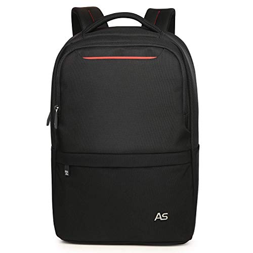 Aspen AS-B67 Mochila Portatil 15.6 Pulgadas de Viaje Escolar Trabajo Resistente al Agua Bolsa de Ordenador Para Hombre y Mujer 25-30 L (Negro)