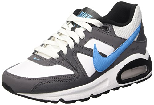 Nike Air Max Command, Baskets Basses Mixte Enfant, Multicolore (White/Vivid Blue-Dark Grey-Blk 116), 38 EU