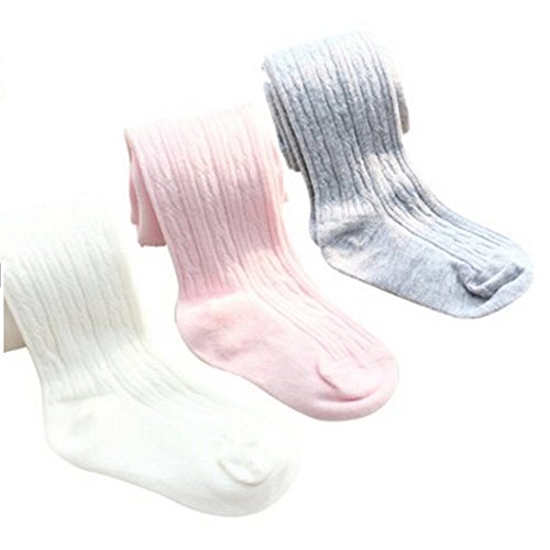 BB Smile Baby Girl Cotton tights Children Pantyhose - Pack of 6 Light Colors (for 3-4 Years old Child wear)