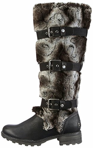 Black Fur Leg Knee Boots TAM25606 Size 39