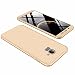 Produktbild Samsung Galaxy J6 2018 Hülle Fanxwu 3 in 1 Kombination 360 Grad Schutz Schutzhülle [Hartglas Glas Display Schutzfolie] Anti-Kratzer Schützend Abdeckung - Gold