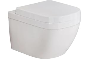 GROHE cuvette WC suspendue Euro ceramic, sans bride sans rebord, volume de chasse 3/5 L, chasse triple vortex, porcelaine vitrifiée, blanc alpin, 39328000 (Import Allemagne)